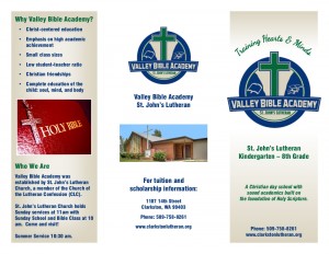 Valley Bible Academy Brochure